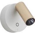Ideal Lux - LED-dimbare wandspot met touchbediening ELF LED/3W/230V CRI 95 goud/wit
